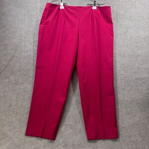 Piazza Sempione Audrey Red Tailored Trousers Pants Italy 38x26 Cropped 16 Ankle